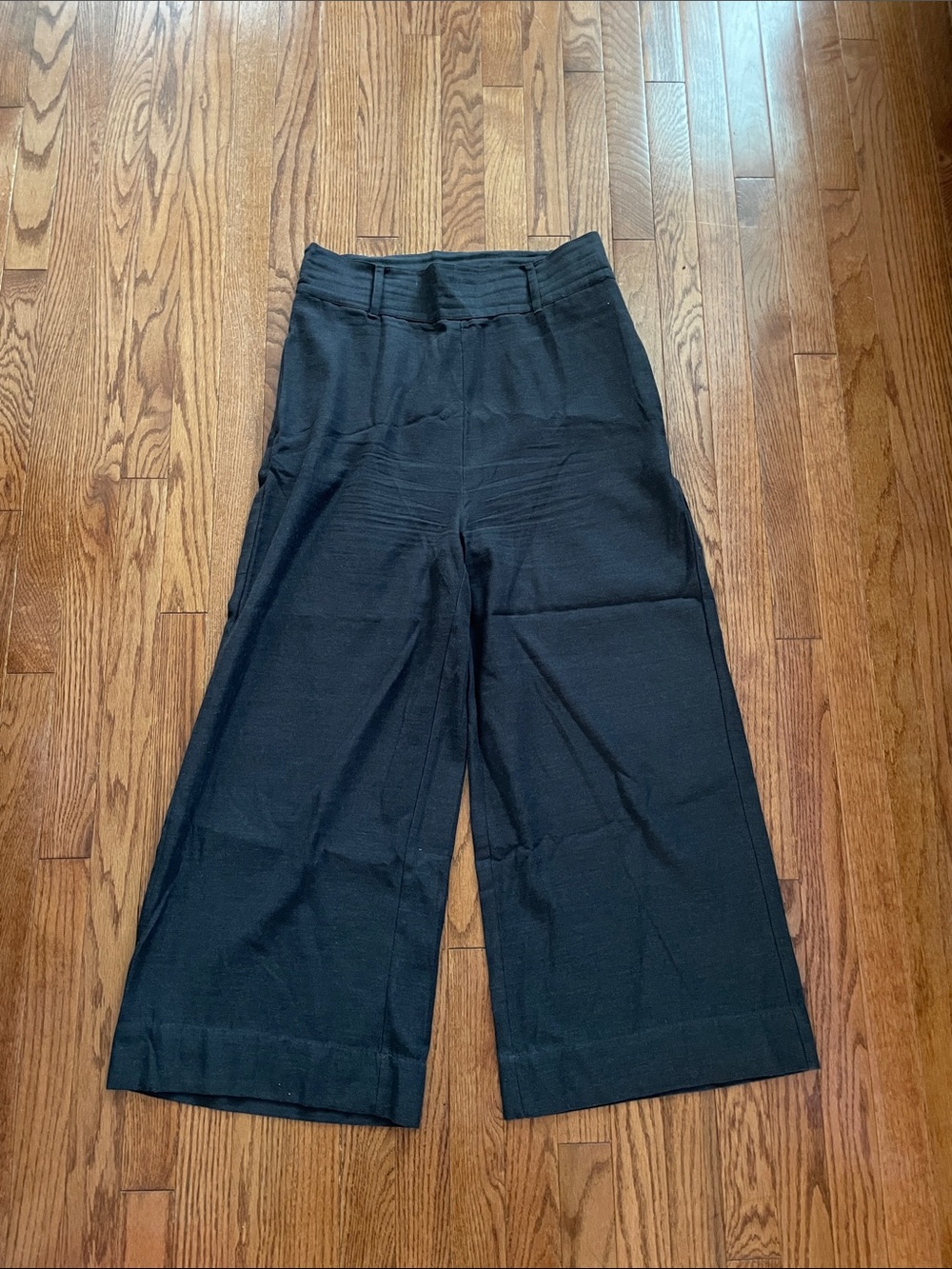 Frances Valentine Charcoal Gray Wide Leg Trousers Women’s Sz 12